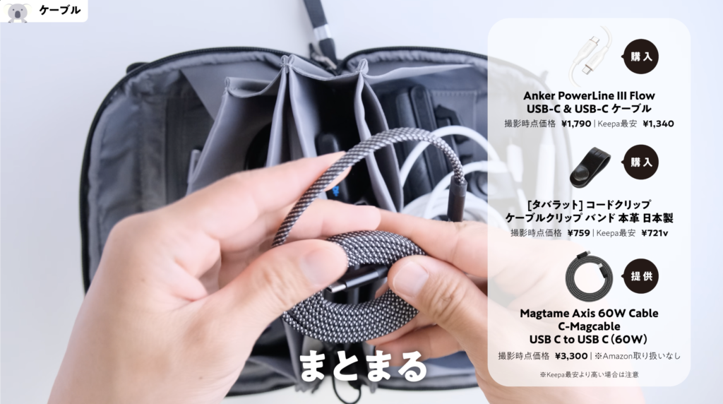 AmazonプライムデーMagtame Axis 60W Cable C-Magcable USB C to USB C (60W) まとまるケーブル