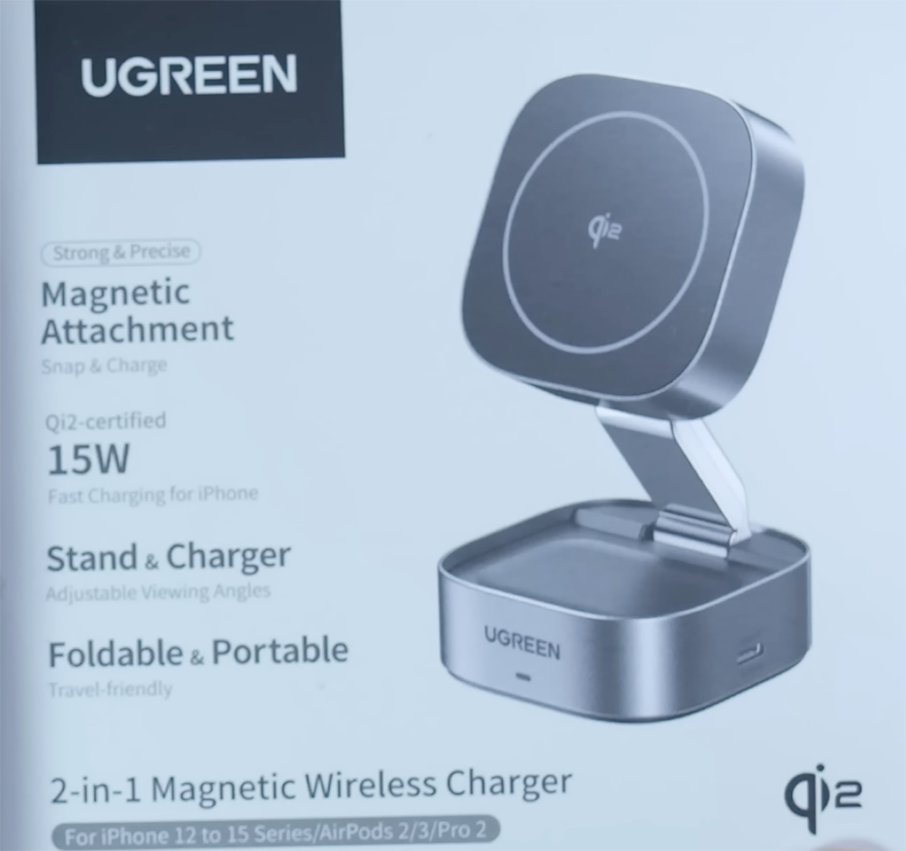 UGREEN MagFlow Qi2 ワイヤレス充電器 15w