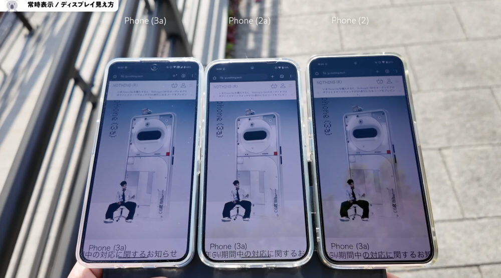Nothing Phone (3a)のディスプレイ