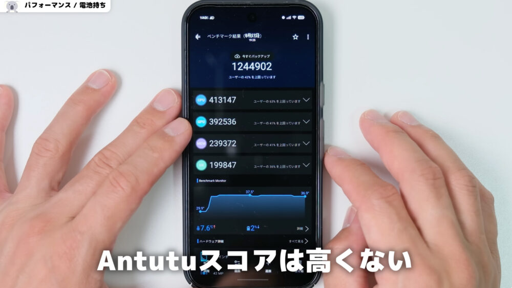 Pixel10ProのAnTuTuベンチマークスコア1回