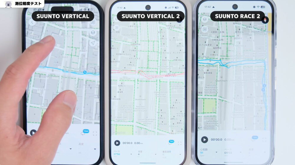 VERTICAL2のGPS測位精度の検証