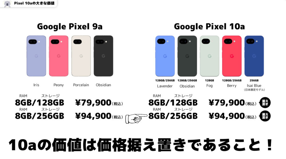 Pixel10a価格